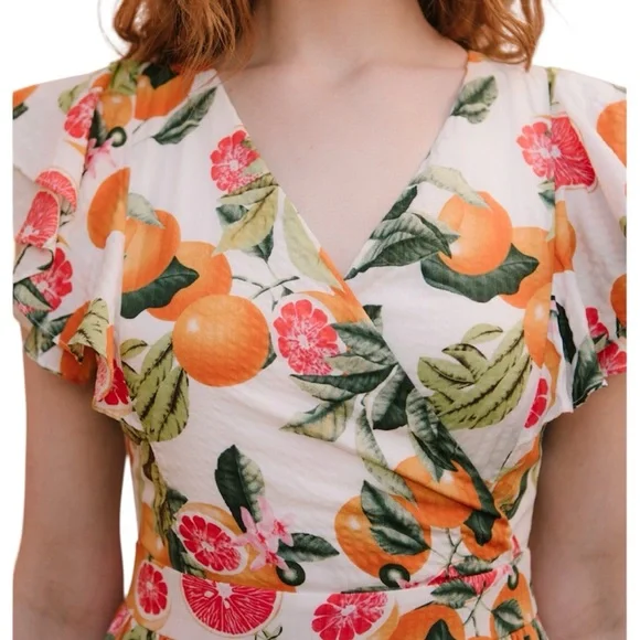 Ivy City Co Trixie Citrus Floral Maxi Dress - size 8 NWT - Picture 5 of 6